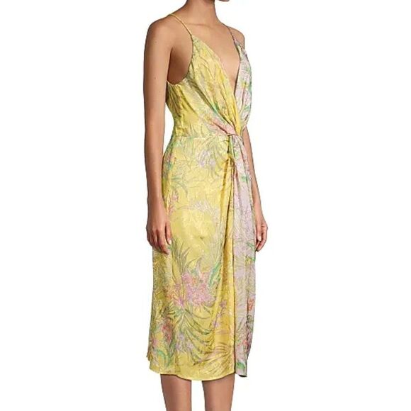 Anthropologie Delfi Collective Frankie twist front Plunge Neck Midi Dress size M - Picture 5 of 14